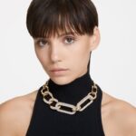 dextera náhrdelník vyhlásenie, zmiešané odkazy, biele, pozlátené B8ZNT11 Swarovski šperky - Image 2