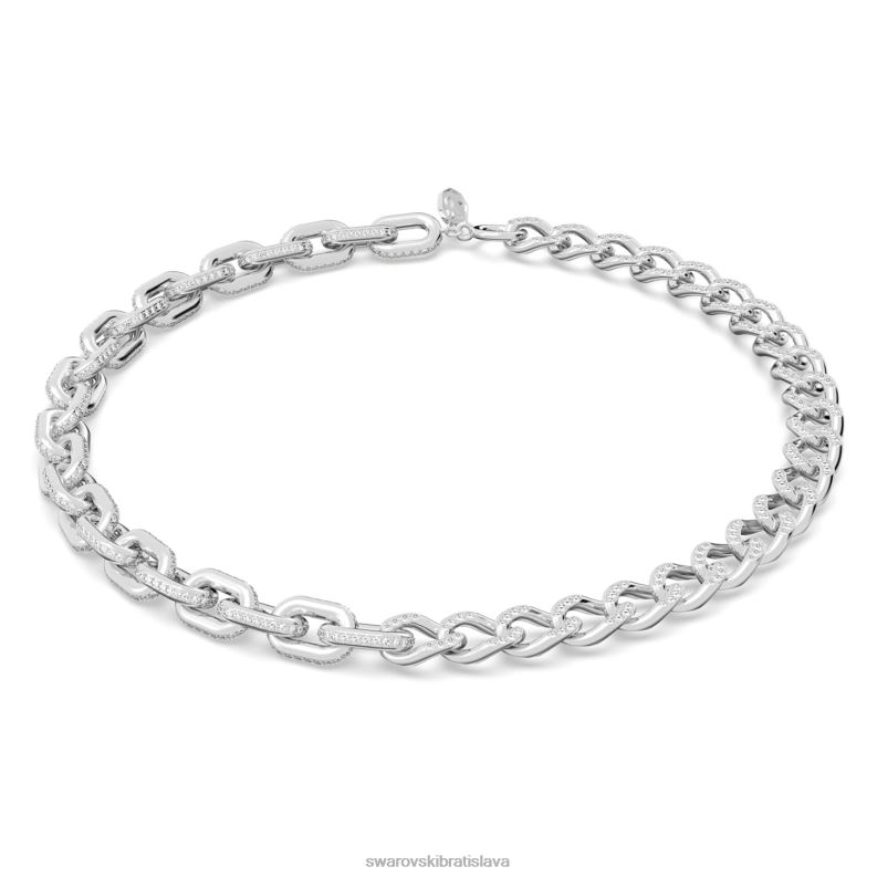 dextera_nahrdelnik_zmiesane_clanky_biele_rhodiovane_b8znt64_swarovski_sperky.jpg dextera náhrdelník zmiešané články, biele, rhodiované B8ZNT64 Swarovski šperky - Image 1