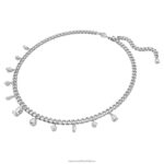 dextera náhrdelník zmiešané rezy, biele, rhodiované B8ZNT107 Swarovski šperky - Image 3