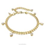 dextera náramok a náramok zmiešané strihy, biele, pozlátené B8ZNT461 Swarovski šperky