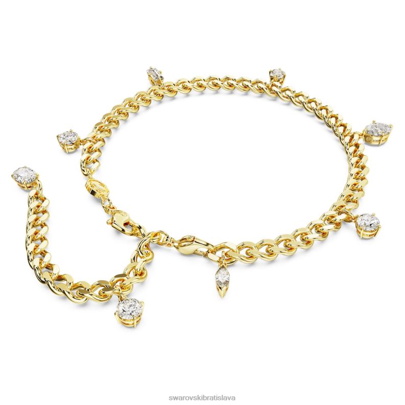dextera náramok a náramok zmiešané strihy, biele, pozlátené B8ZNT461 Swarovski šperky - Image 5