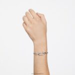 dextera náramok dlažba, zmiešané články, biela, rhodiovaná B8ZNT423 Swarovski šperky - Image 5