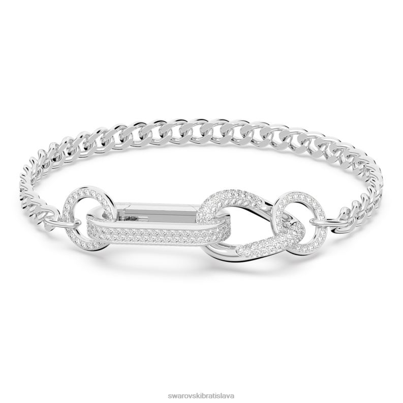 dextera_naramok_dlazba_zmiesane_clanky_biela_rhodiovana_b8znt423_swarovski_sperky.jpg dextera náramok dlažba, zmiešané články, biela, rhodiovaná B8ZNT423 Swarovski šperky - Image 1