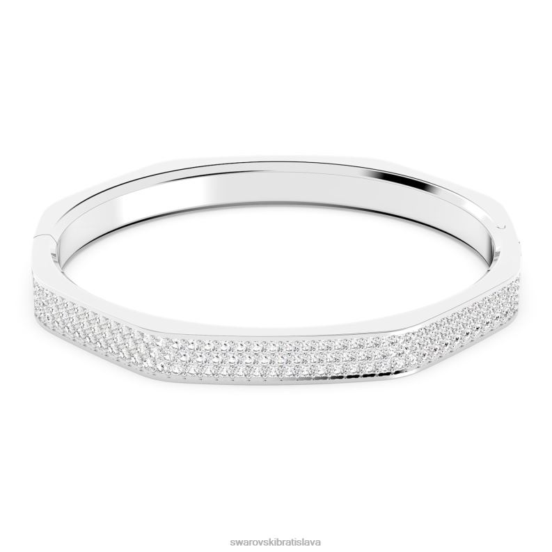 dextera_naramok_tvar_osemuholnika_biela_rhodiovana_b8znt598_swarovski_sperky.jpg dextera náramok tvar osemuholníka, biela, rhodiovaná B8ZNT598 Swarovski šperky - Image 1