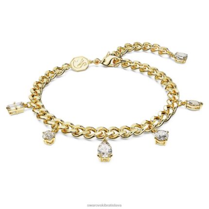 dextera náramok zmiešané strihy, biele, pozlátené B8ZNT460 Swarovski šperky