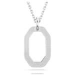 dextera prívesok tvar osemuholníka, biela, rhodiovaná B8ZNT232 Swarovski šperky