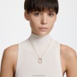 dextera prívesok v tvare osemuholníka, biele, pozlátené ružovým zlatom B8ZNT234 Swarovski šperky - Image 2