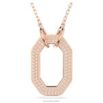 dextera prívesok v tvare osemuholníka, biele, pozlátené ružovým zlatom B8ZNT234 Swarovski šperky