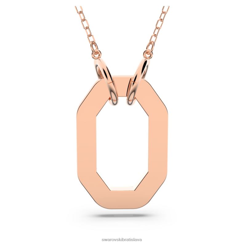 dextera prívesok v tvare osemuholníka, biele, pozlátené ružovým zlatom B8ZNT234 Swarovski šperky - Image 4