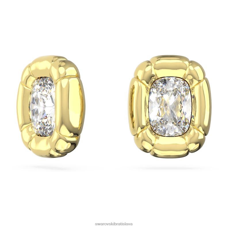 dulcis klipové náušnice vankúšový strih, zlatý tón, pozlátený B8ZNT949 Swarovski šperky - Image 3