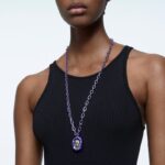 dulcis prívesok vankúšový strih, fialová B8ZNT266 Swarovski šperky - Image 2
