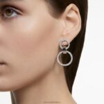 duté kruhové náušnice biela, rhodiovaná B8ZNT902 Swarovski šperky - Image 2