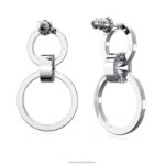 duté kruhové náušnice modrá, rhodiovaná B8ZNT933 Swarovski šperky - Image 5