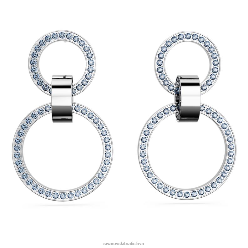 dute_kruhove_nausnice_modra_rhodiovana_b8znt933_swarovski_sperky.jpg duté kruhové náušnice modrá, rhodiovaná B8ZNT933 Swarovski šperky - Image 1