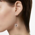 duté náušnice biele, pozlátené ružovým zlatom B8ZNT769 Swarovski šperky - Image 2