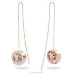 duté náušnice biele, pozlátené ružovým zlatom B8ZNT769 Swarovski šperky - Image 3