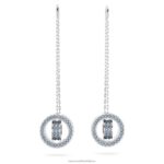 duté náušnice modrá, rhodiovaná B8ZNT828 Swarovski šperky - Image 3