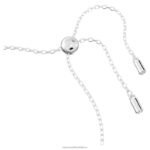 dutý náramok zámková slučka, biela, rhodiovaná B8ZNT430 Swarovski šperky - Image 4