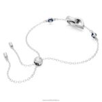 dutý náramok zámková slučka, modrá, rhodiovaná B8ZNT462 Swarovski šperky - Image 5