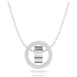 dutý prívesok biela, rhodiovaná B8ZNT218 Swarovski šperky