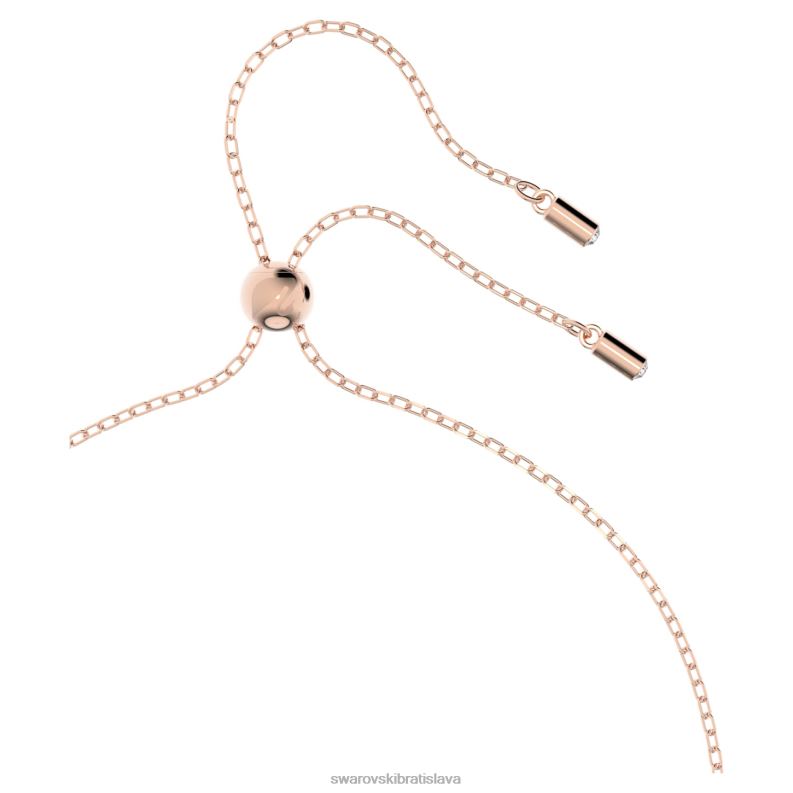 dutý prívesok zámková slučka, biela, pozlátená ružovým zlatom B8ZNT215 Swarovski šperky - Image 3