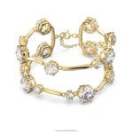 dvojitý náramok constella okrúhly výbrus, biely, pozlátený B8ZNT625 Swarovski šperky