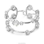 dvojitý náramok constella okrúhly výbrus, biely, rhodiovaný B8ZNT612 Swarovski šperky