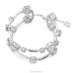 dvojitý náramok constella okrúhly výbrus, biely, rhodiovaný B8ZNT612 Swarovski šperky - Image 3