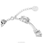 dvojitý náramok constella okrúhly výbrus, biely, rhodiovaný B8ZNT612 Swarovski šperky - Image 4