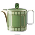 džbán na smotanu signum porcelán, zelená B8ZNT1727 Swarovski dekorácie