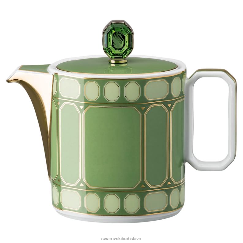 džbán na smotanu signum porcelán, zelená B8ZNT1727 Swarovski dekorácie - Image 1