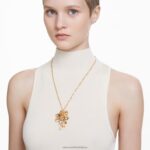 elegantný náhrdelník z Afriky kvet, viacfarebný, pozlátený B8ZNT126 Swarovski šperky - Image 2