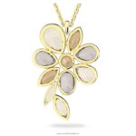 elegantný náhrdelník z Afriky kvet, viacfarebný, pozlátený B8ZNT126 Swarovski šperky - Image 5