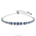 emily náramok zmiešané okrúhle výbrusy, modrá, rhodiované B8ZNT479 Swarovski šperky