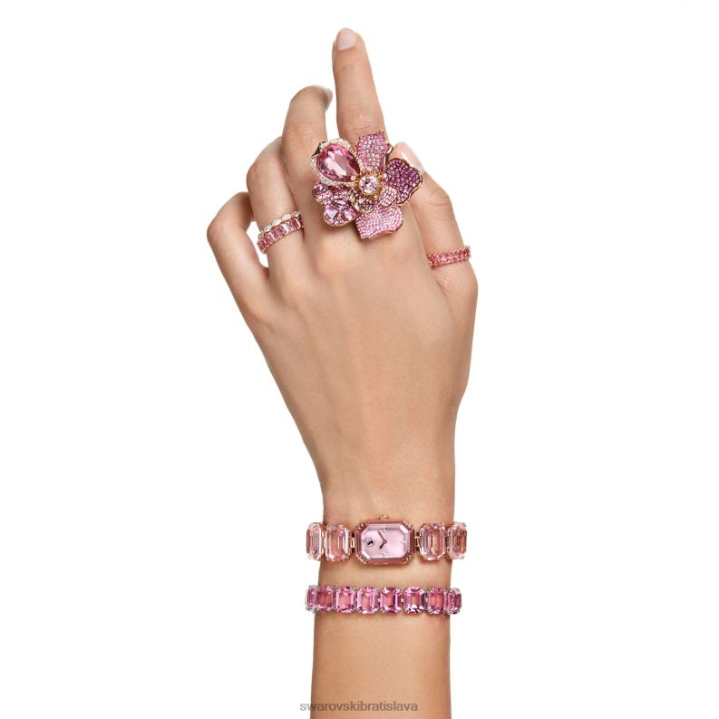 florere koktailový prsteň dlažba, kvetina, ružová, pozlátená B8ZNT1022 Swarovski šperky - Image 2