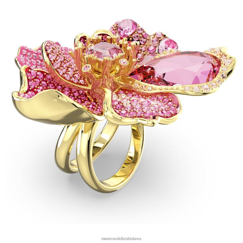 florere koktailový prsteň dlažba, kvetina, ružová, pozlátená B8ZNT1022 Swarovski šperky - Image 3
