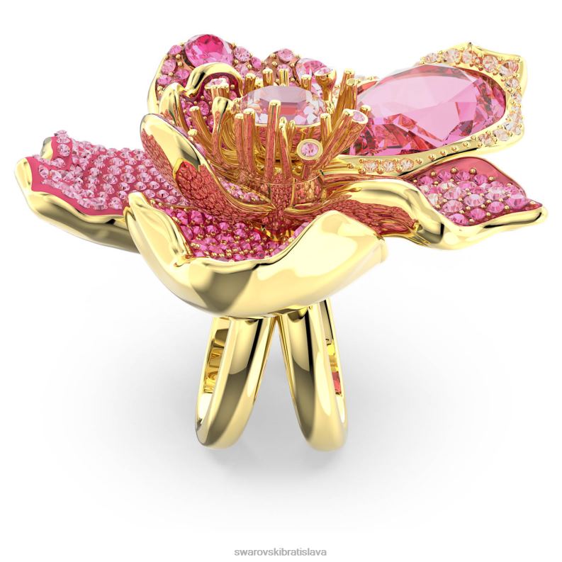 florere koktailový prsteň dlažba, kvetina, ružová, pozlátená B8ZNT1022 Swarovski šperky - Image 4