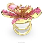 florere koktailový prsteň dlažba, kvetina, ružová, pozlátená B8ZNT1022 Swarovski šperky - Image 5