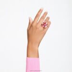 florere koktailový prsteň kvet, ružový, pozlátený B8ZNT1034 Swarovski šperky - Image 2