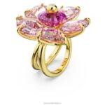 florere koktailový prsteň kvet, ružový, pozlátený B8ZNT1034 Swarovski šperky - Image 3
