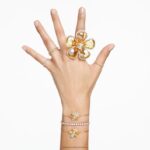florere koktailový prsteň kvet, žltý, pozlátený B8ZNT1023 Swarovski šperky - Image 2