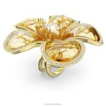 florere koktailový prsteň kvet, žltý, pozlátený B8ZNT1023 Swarovski šperky - Image 3