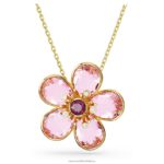 florere prívesok kvet, ružový, pozlátený B8ZNT160 Swarovski šperky