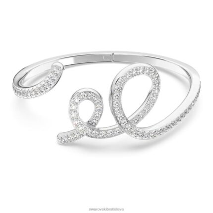fluenta náramok znovu zapálené kryštály, biele, rhodiované B8ZNT646 Swarovski šperky