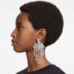 gema klipsové náušnice zmiešané rezy, luster, biely, rhodiovaný B8ZNT941 Swarovski šperky - Image 2