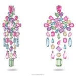 gema klipsové náušnice zmiešané rezy, luster, viacfarebné, rhodiované B8ZNT955 Swarovski šperky - Image 3