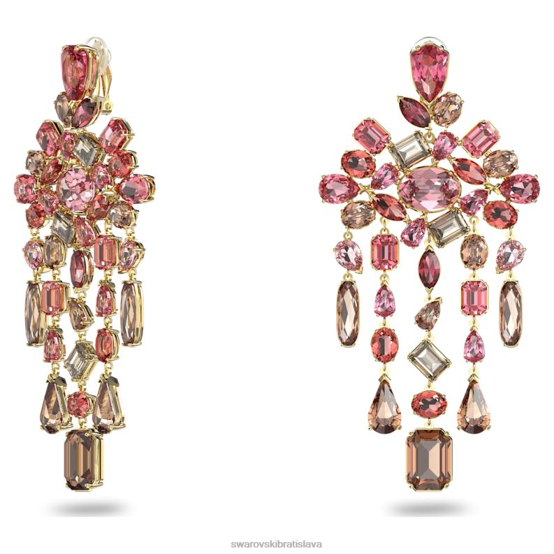 gema klipsové náušnice zmiešané strihy, luster, viacfarebný, pozlátený B8ZNT945 Swarovski šperky - Image 3