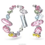 gema kruhové náušnice zmiešané strihy, viacfarebné, rhodiované B8ZNT867 Swarovski šperky