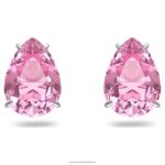 gema napichovacie náušnice drop cut, ružové, rhodiované B8ZNT663 Swarovski šperky