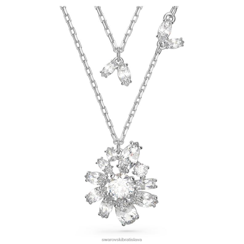 gema_vrstveny_nahrdelnik_zmiesane_rezy_kvet_biela_rhodiovane_b8znt117_swarovski_sperky.jpg gema vrstvený náhrdelník zmiešané rezy, kvet, biela, rhodiované B8ZNT117 Swarovski šperky - Image 1